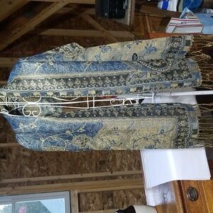 Gorgeous blue and gold scarf